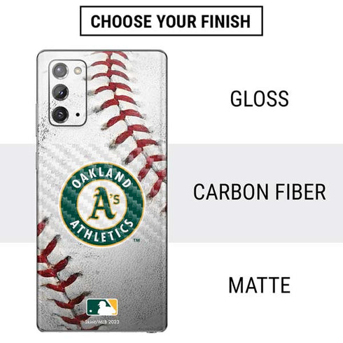MLB Oakland Athletics Game Ball Galaxy Note20 5G Skin
